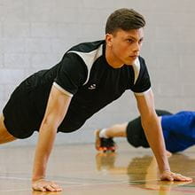 man doing pushups