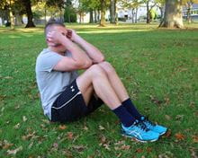 man doing sit ups