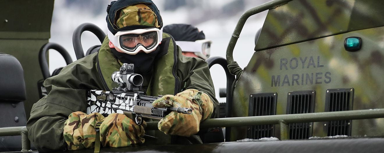 45 Commando continue training in northern Norway with 47 Commando. Royal Marines from 45 Commando have deployed to Norway for Winter Deployment. 