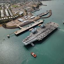 Prince of Wales docking in Darwin