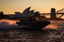 Navy sailing in Sydney Harbour
