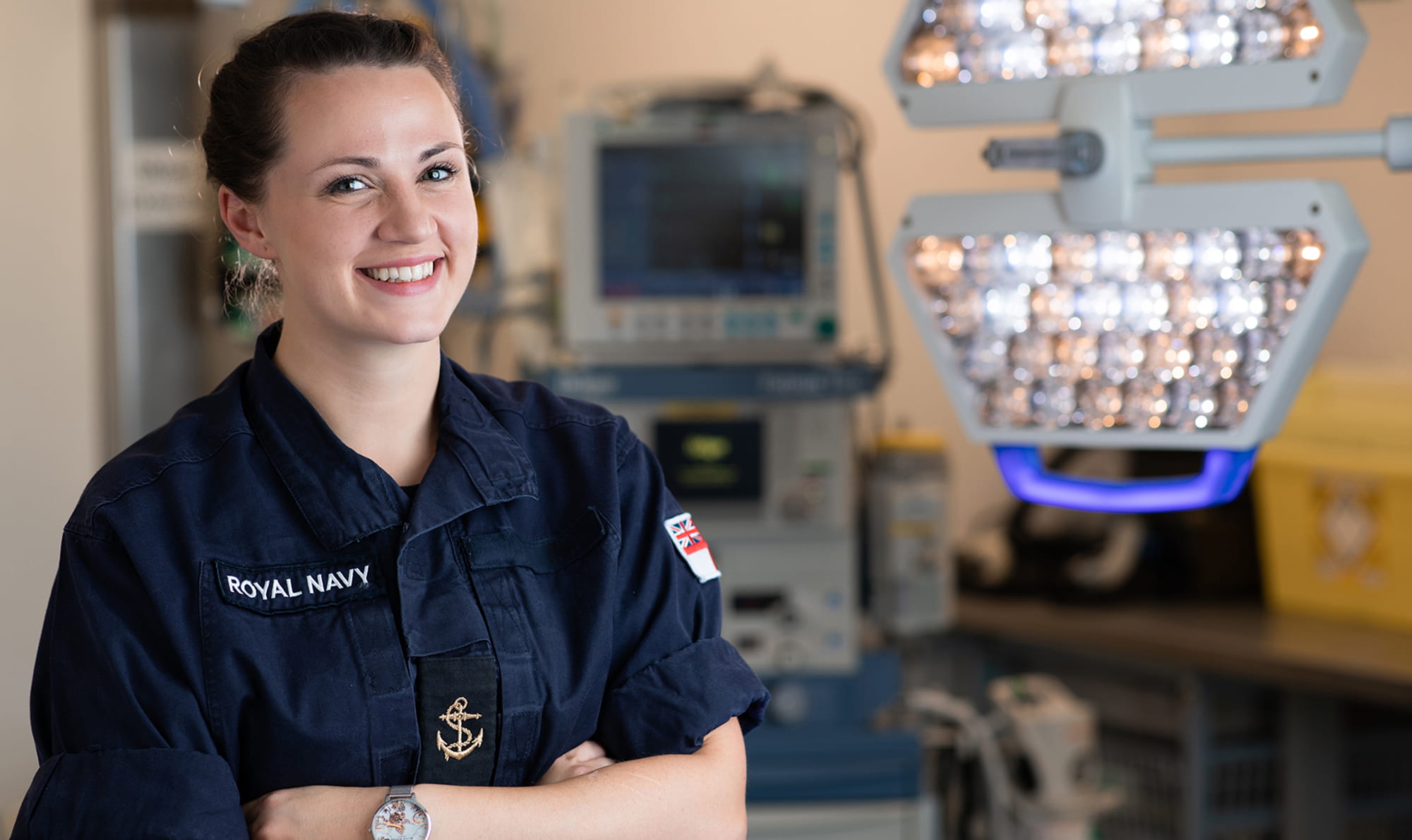 Portrait of Leading Naval Nurse Middleton, a nurse on board HMS Queen Elizabeth.