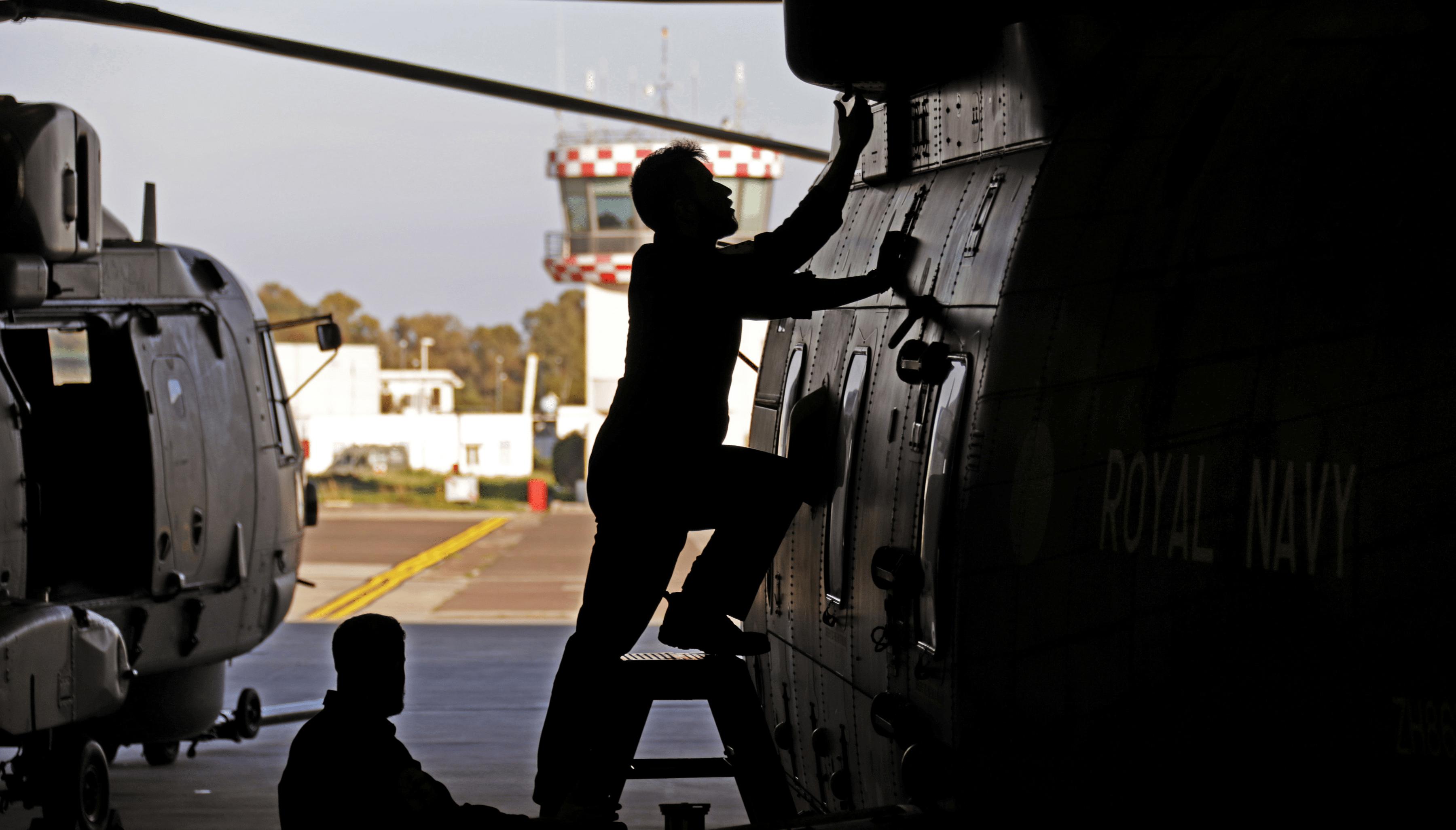 Engineers working on a wildcat.