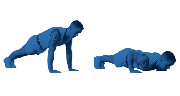 Steps for performing a push-up