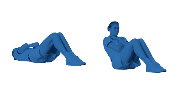 Steps for performing a crunch