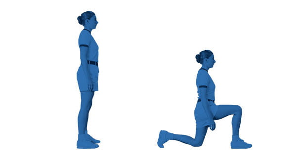 Steps for performing a lunge
