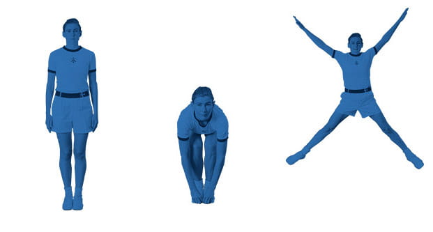 Steps for performing a star jump
