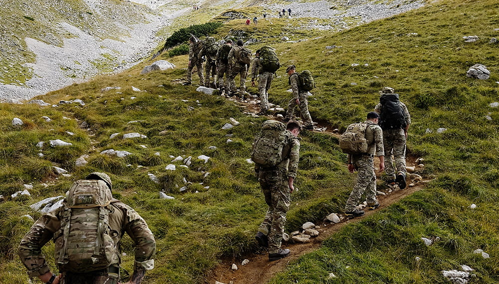 royal-navy-careers-royal-marines-13 Royal Marines from Yankee Company (Y-Coy) of Arbroath-based 45 Commando have just completed a landmark period of intense Mountain Training in the Northwest region of Slovenia.
