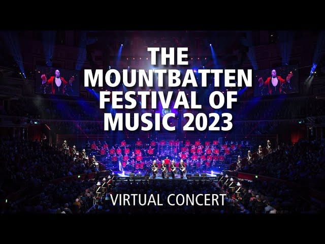 royal-navy-careers-royal-marines-band-service-10 Royal Marines Band at the Mountbatten festival 2023.