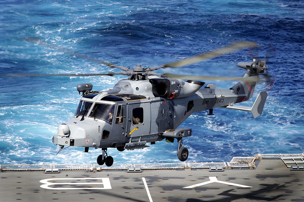 847 NAS Commando Wildcat landing on a flight deck