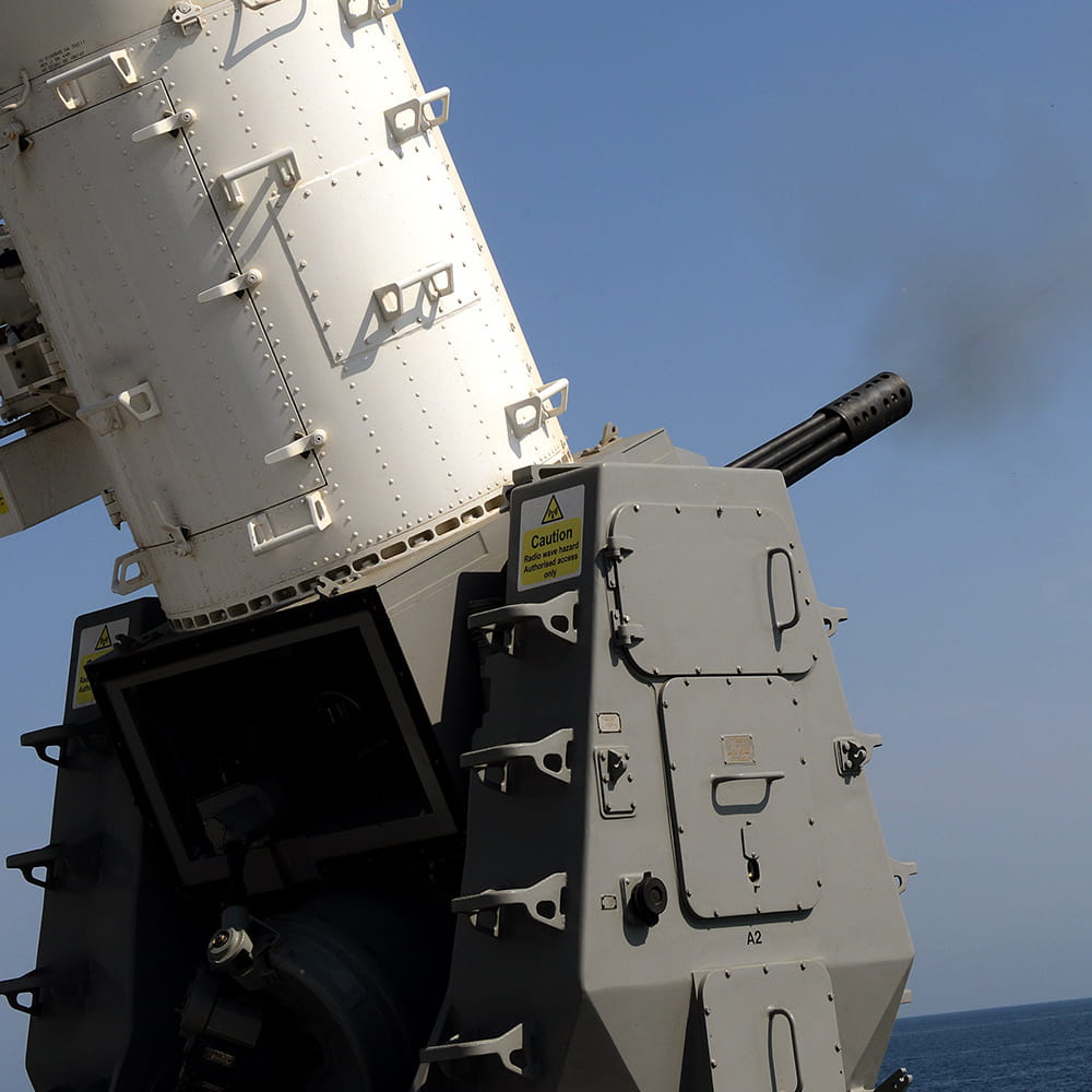 Live firing of phalanx gun system