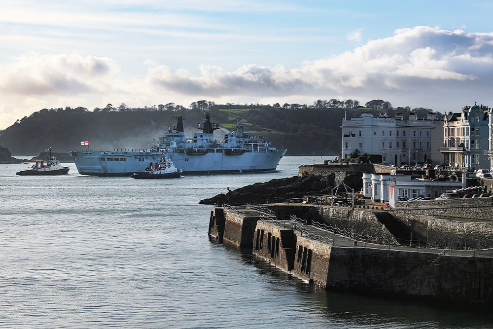 A context image of Plymouth port