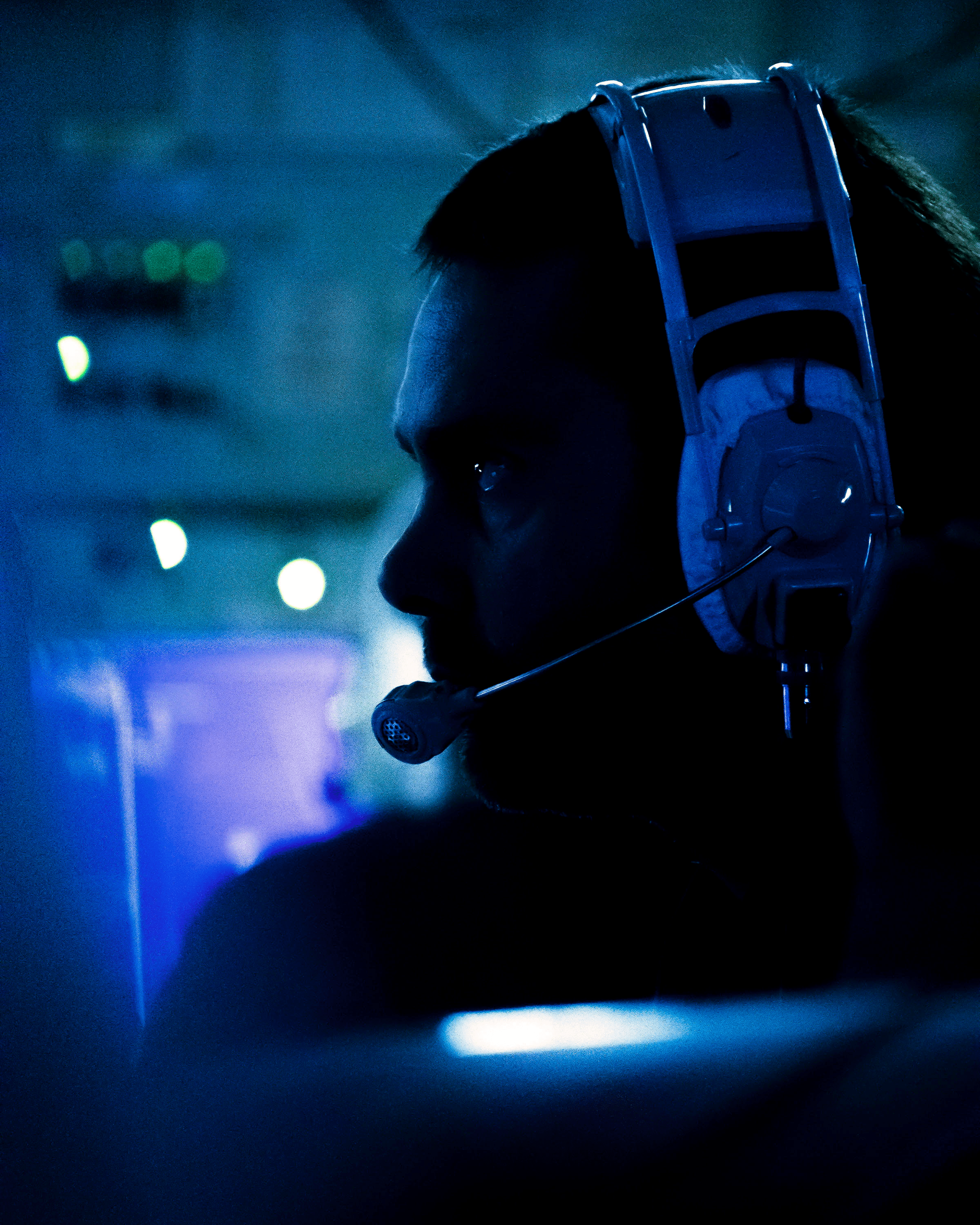 man with headset on