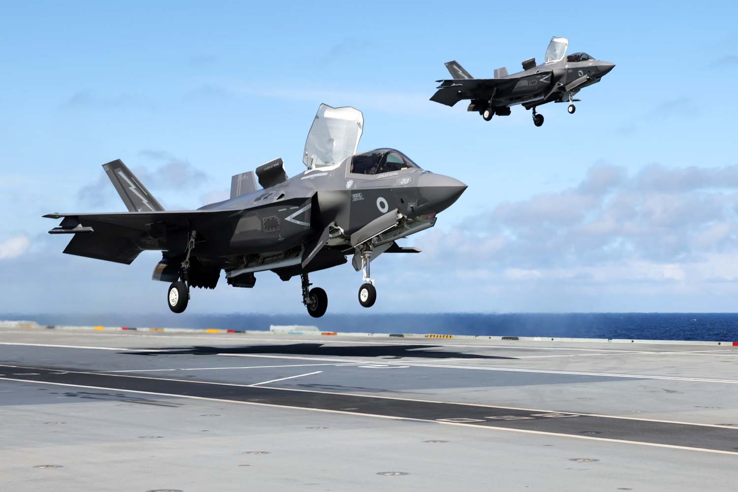 F-35 stealth fighter jets successfully fired a missile in exercises off the coast of Scotland. Picture: LPhot Unaisi Luke