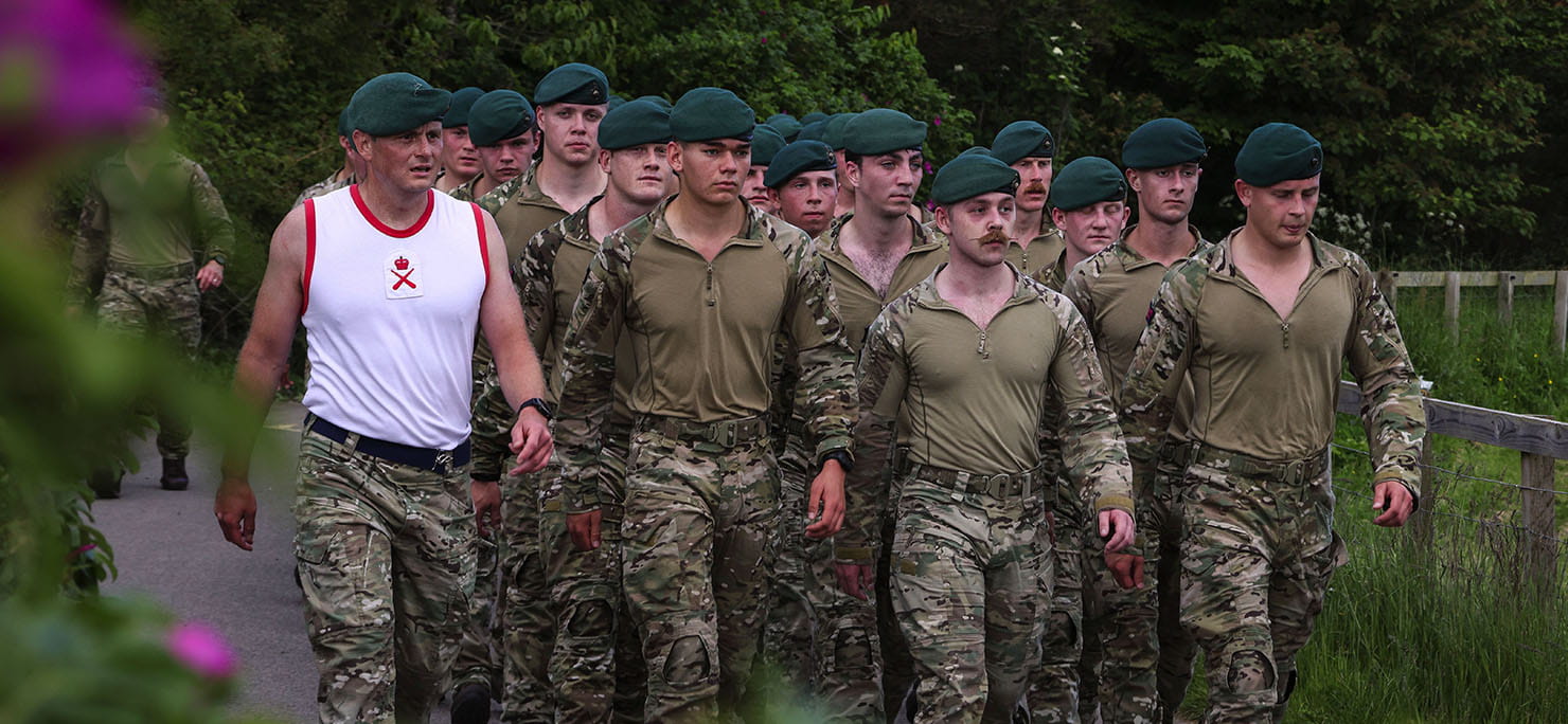 45 Commando completing their final leg