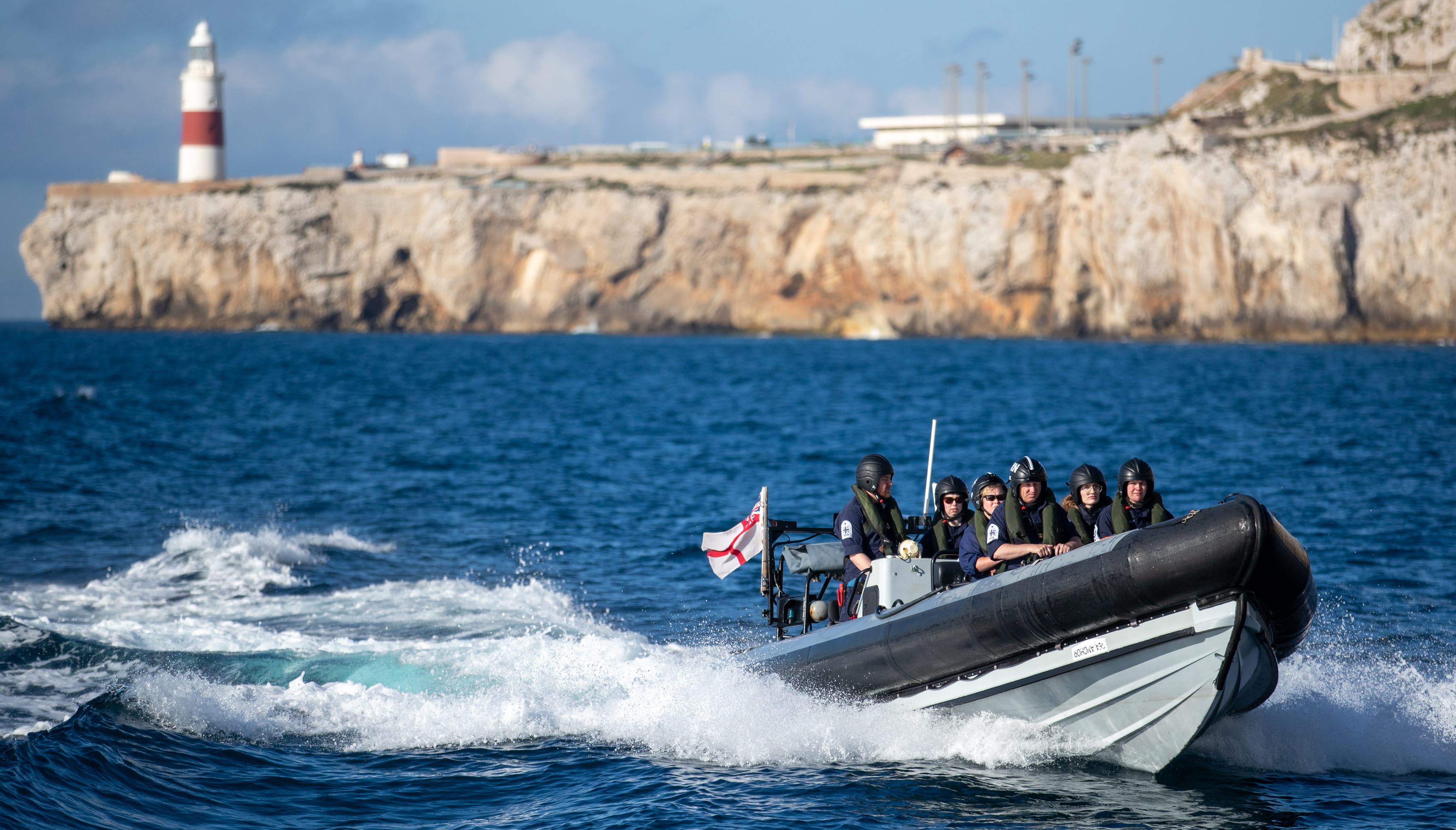 Royal Naval Reserve with COMMARRES, Commodore Jo Adey visiting Royal Naval Gibraltar Squadron at HM Naval Base in Gibraltar.
